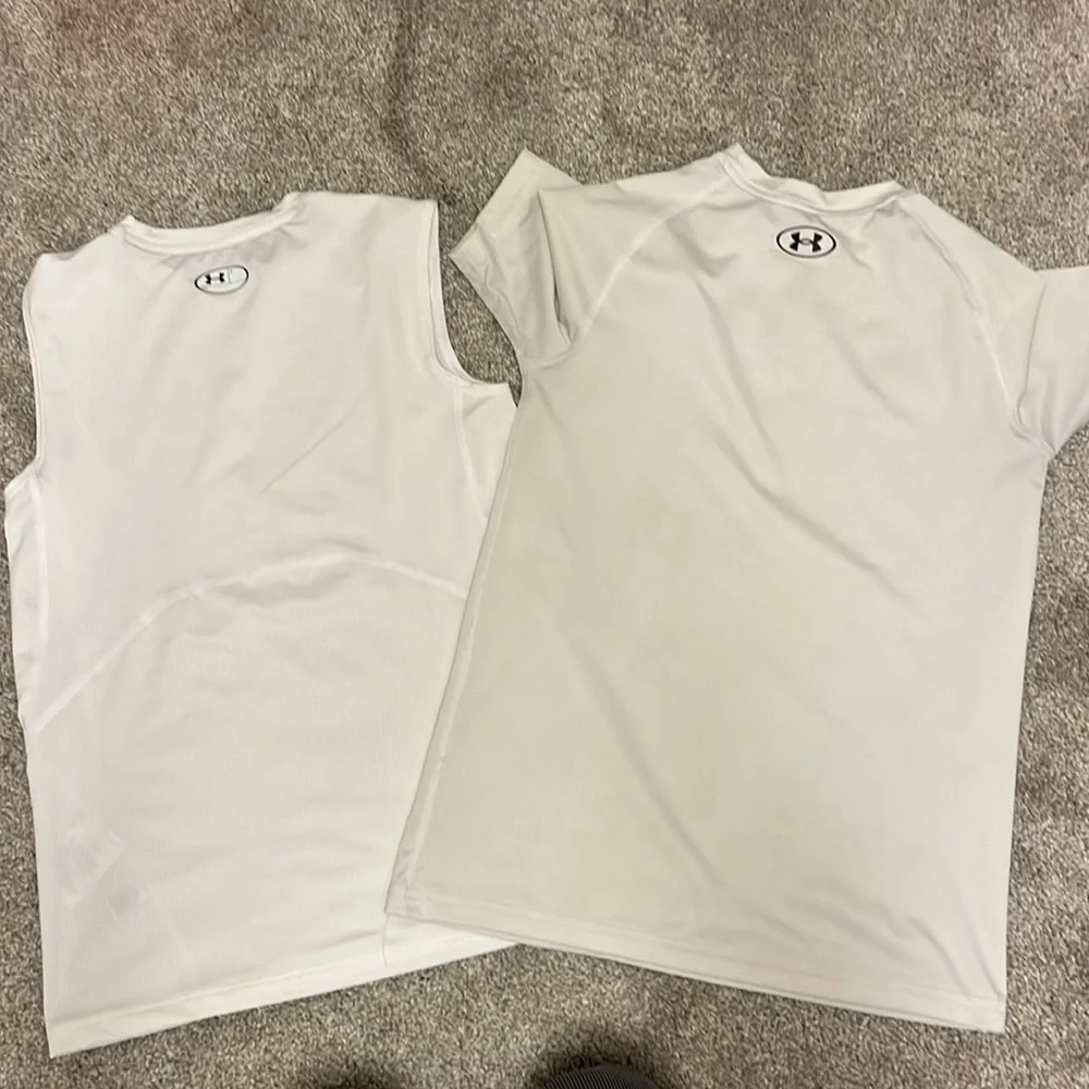 Under Armour youth large YL fitted heat gear sleeveless & short sleeve shirts - Picture 5 of 5